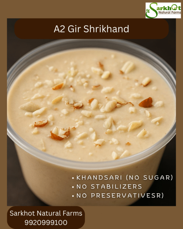 A2 Shrikhand, Gir cow milk Shrikhand, No sugar, Khandsari a2 Shrikhand, healthy Shrikhand