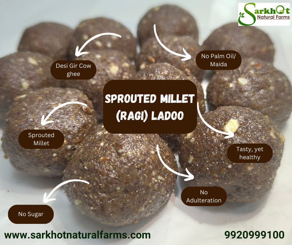 Sprouted Millet Ladoo, Sprout Millet, Healthy ladoo, Tasty ladoo, Sprouted Ragi ladoo, Children friendly