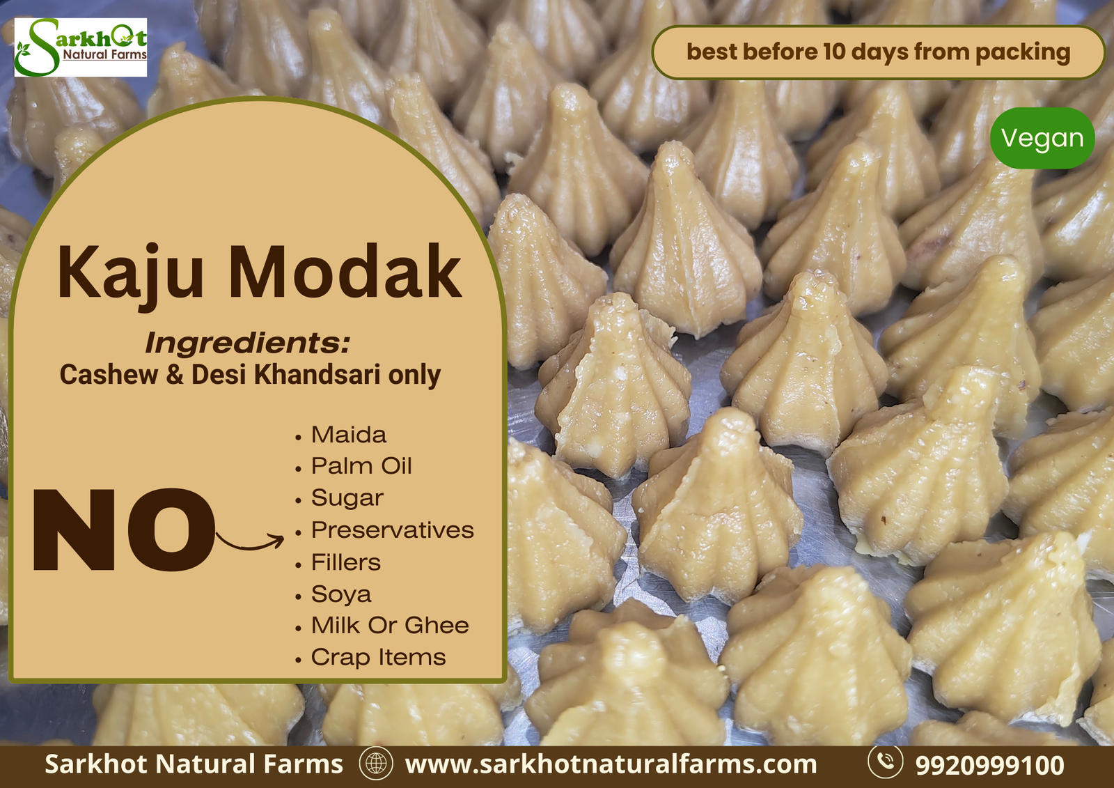 Kaju Modak, Chemicak free Kaju Modak, Organic Kaju Modak