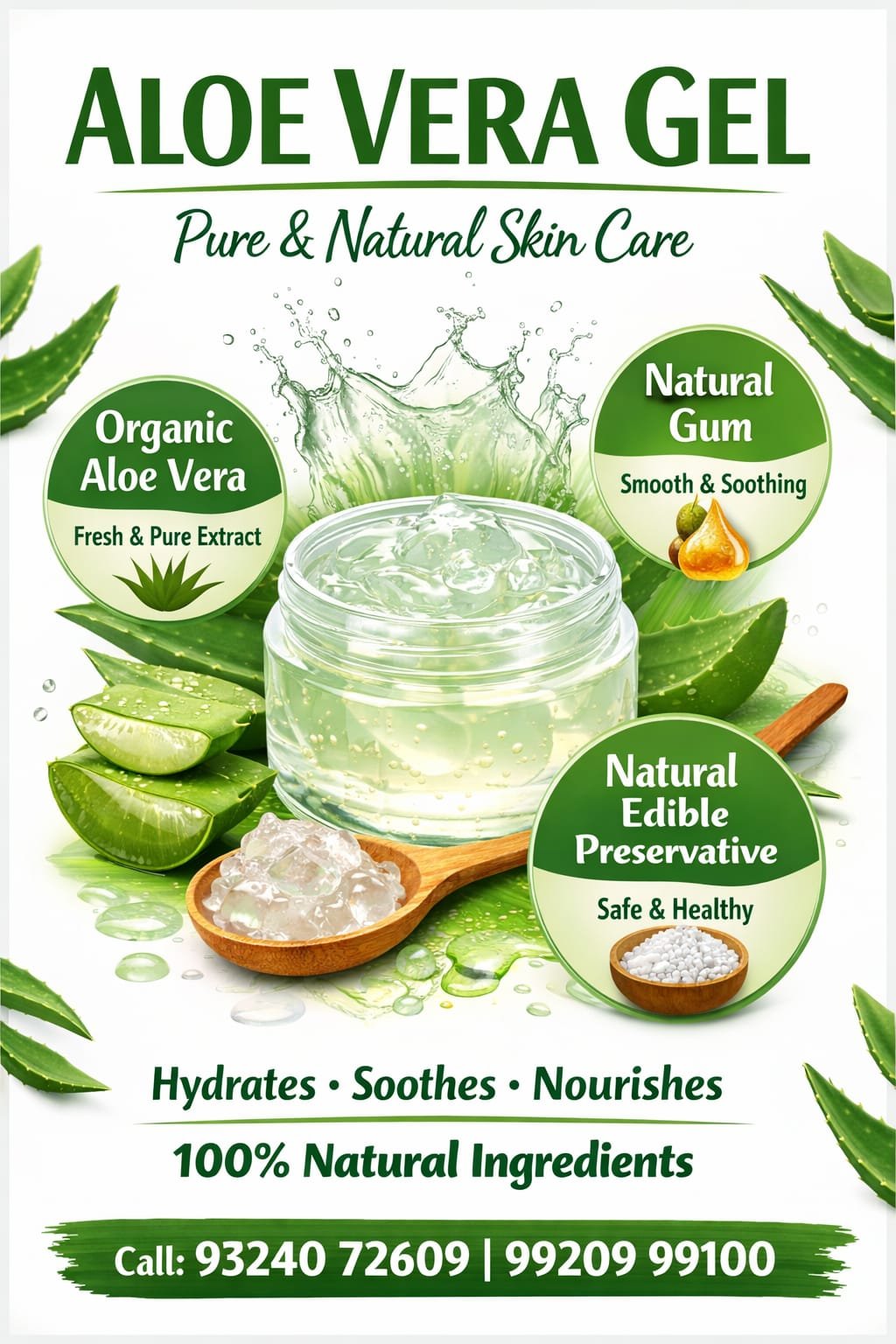 Aloevera Gel, Organic Aloevera Gel, No Fragrance, Pure Aloevera Gel, Premium Aloe