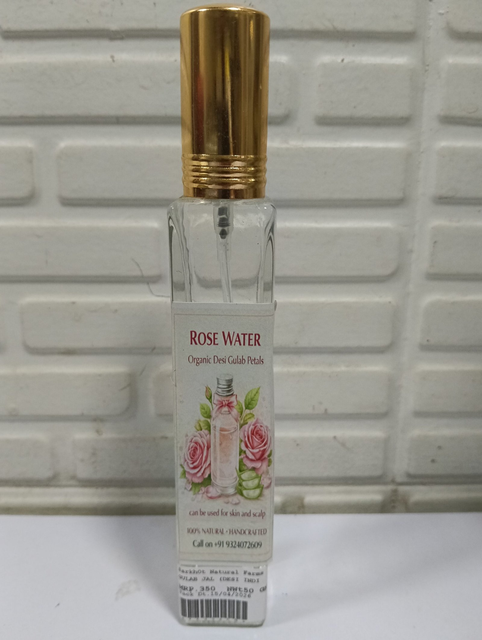 Desi Gulab Jal, Indian Rose Water, No Chemicals Rose Water, Rose Hydrosol, Distilled Rose Water, Organic Rose water, Organic Gulab Jal
